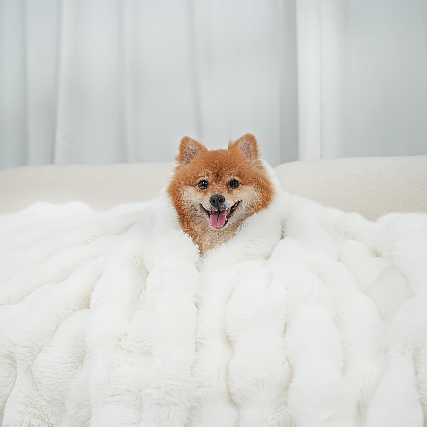 Cozy Faux Rabbit Soft, Warm Fleece Blanket for All Seasons