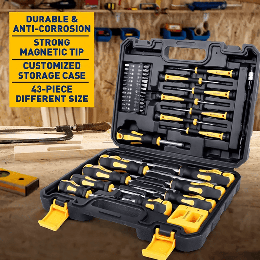 Magnetic Screwdrivers Set with Case, Amartisan 43-Piece Set