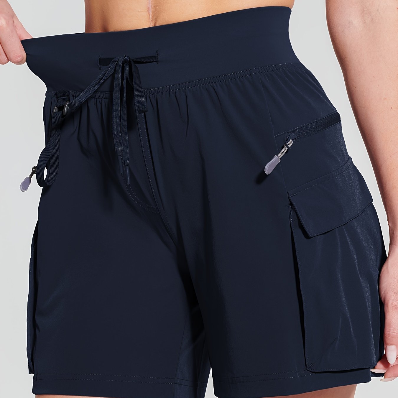 Women's Quick-Dry UPF 50+ Hiking Cargo Shorts with Pockets