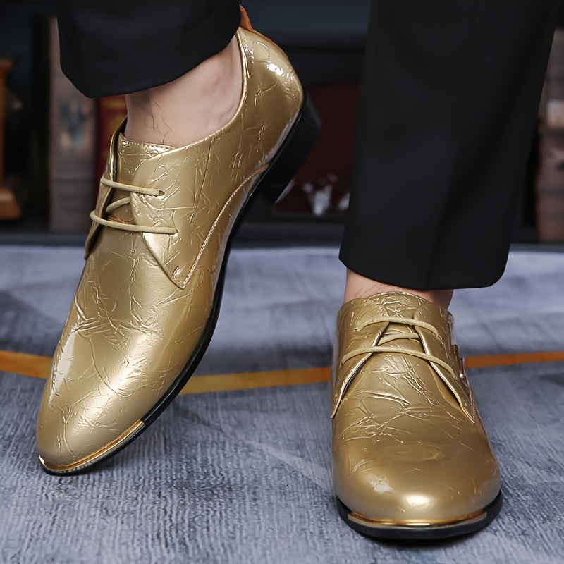 Stylish Men's Business Pointed Lace-up Non-slip Formal Shoes