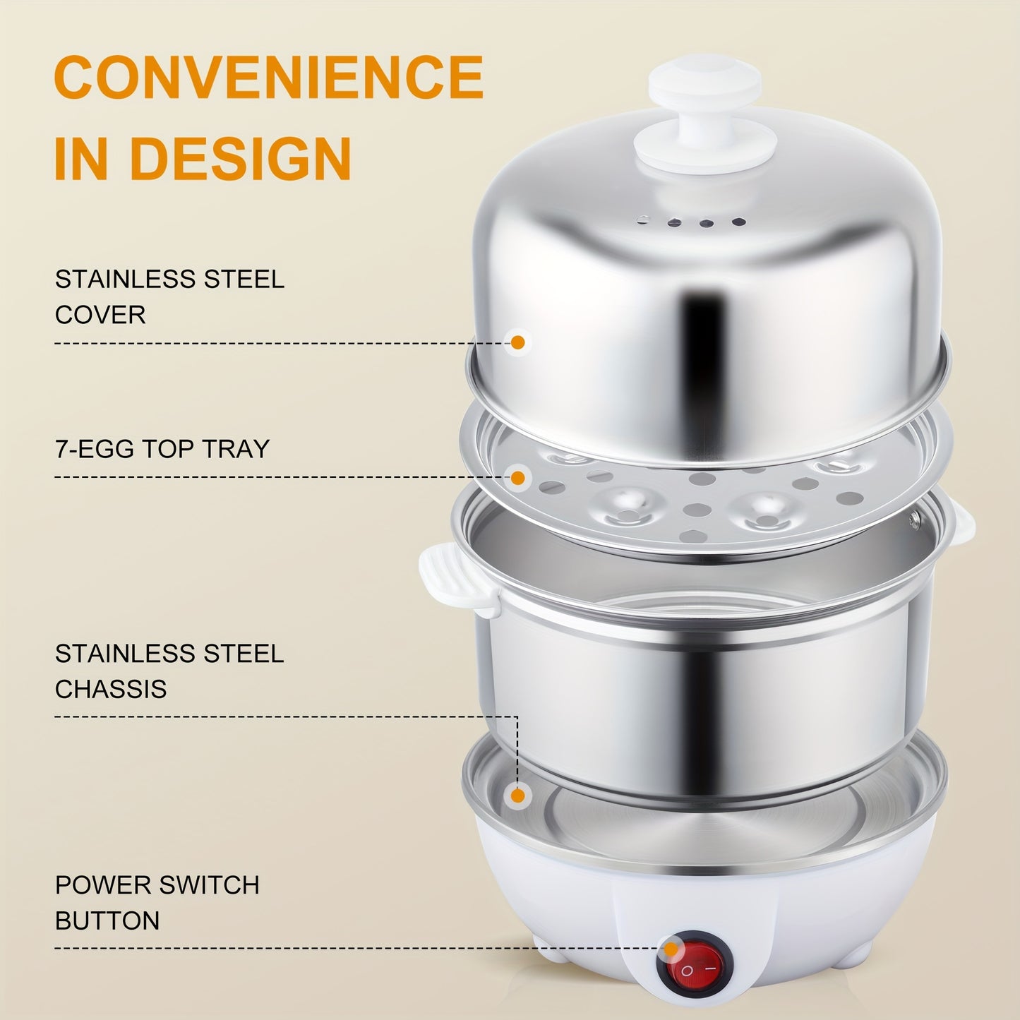 14 Egg Capacity Rapid Egg Cooker for Perfect Eggs Every Time