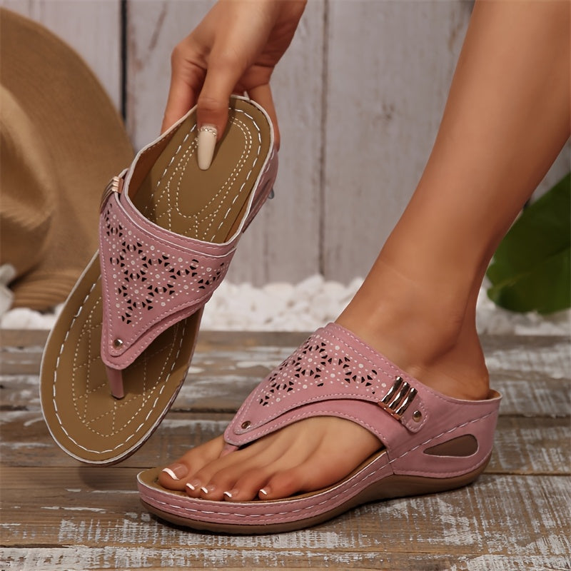 Retro Minimalist Women's Flip Flops Soft Lightweight Sandals
