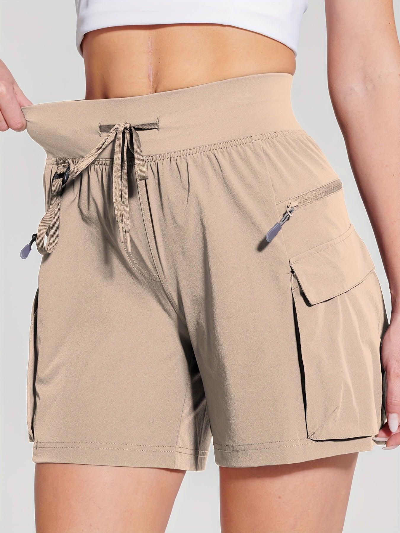 Women's Quick-Dry UPF 50+ Hiking Cargo Shorts with Pockets