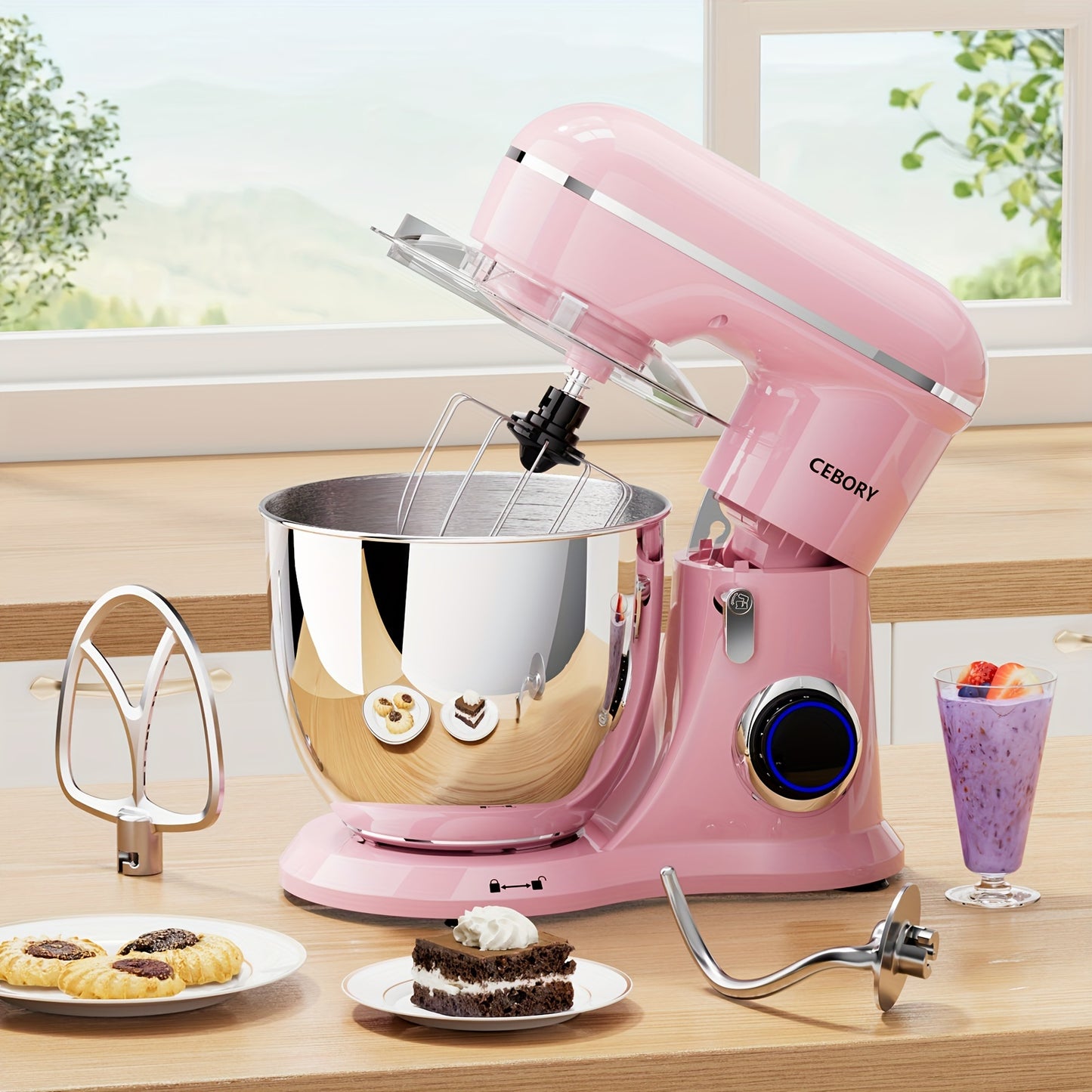 660W 10-Speed 3-IN-1 Electric Stand Mixer with 6.5QT Bowl