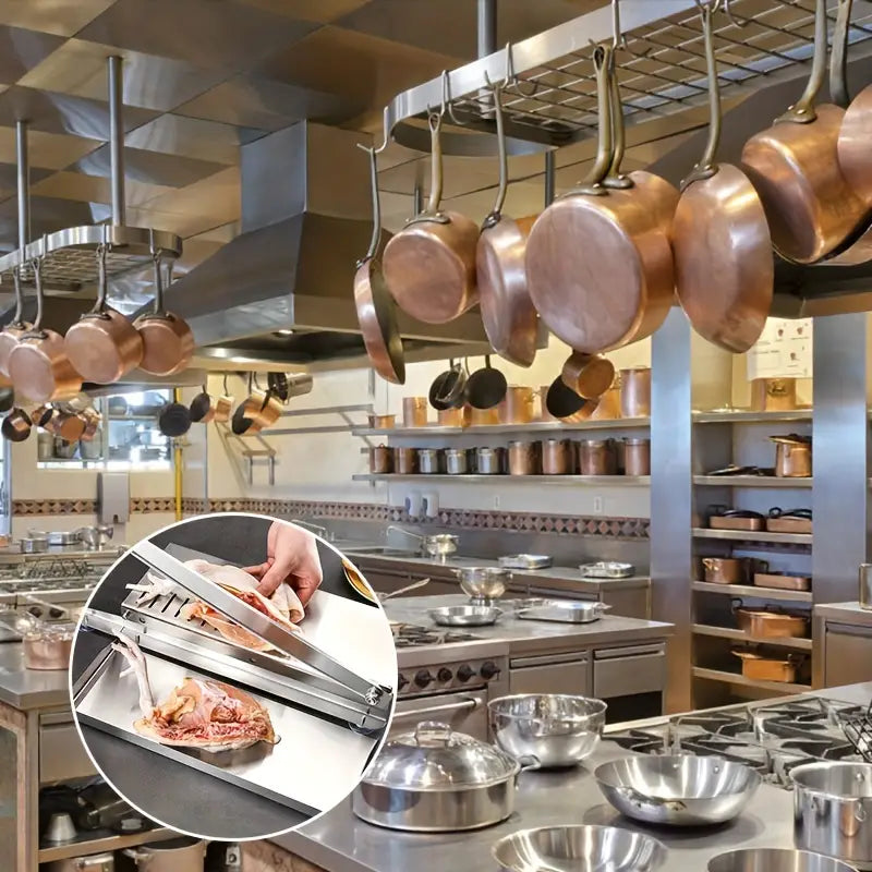 Stainless Steel Knife - Kitchen Meat Slicer for Frozen Foods