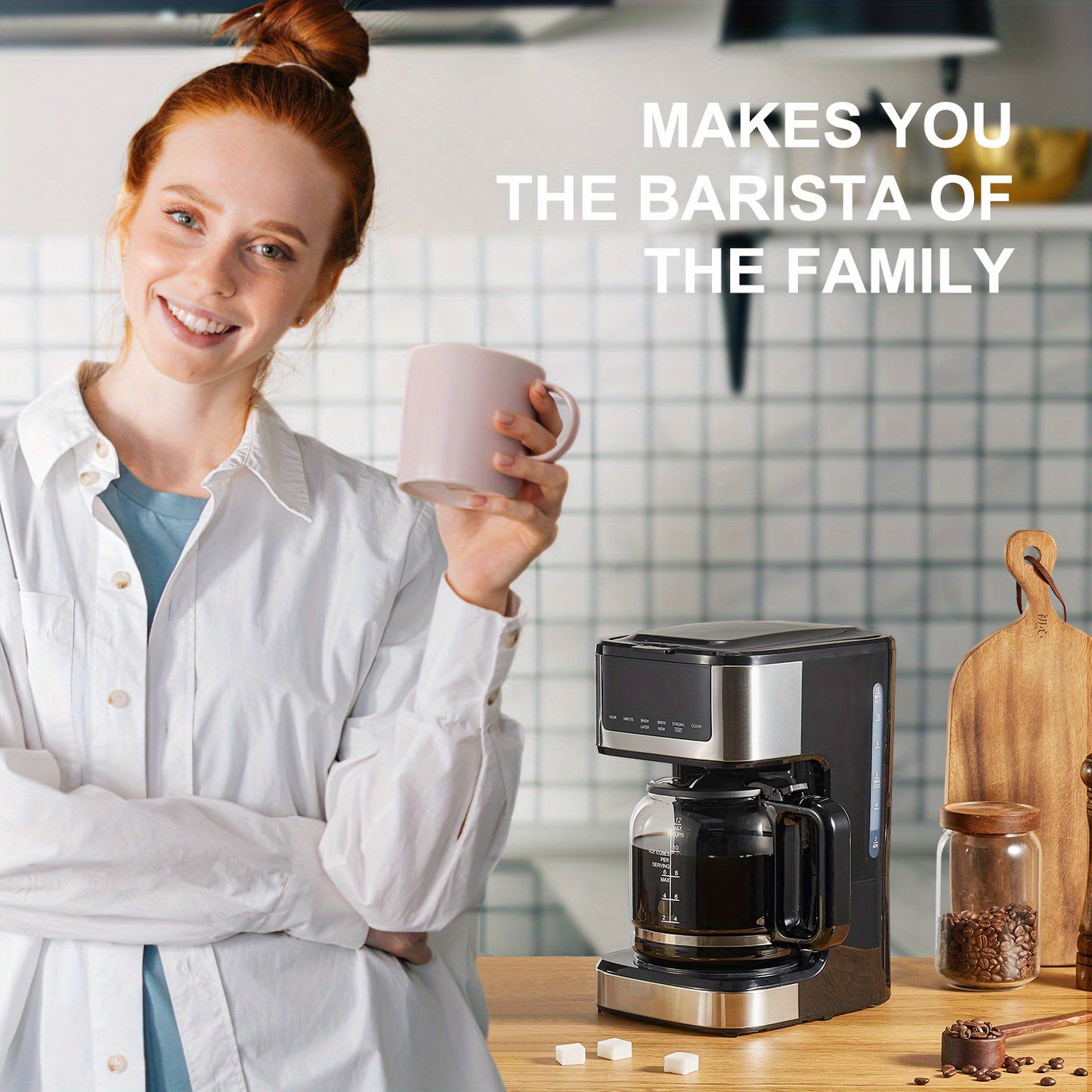 Reemix Programmable Coffee Maker 12 Cup Touch Screen Iced Coffee