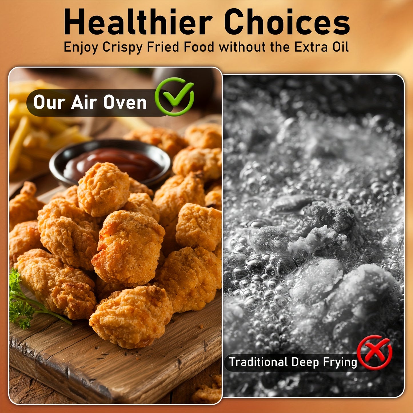 12QT Air Fryer Convection Oven with 10-in-1 Features Grey