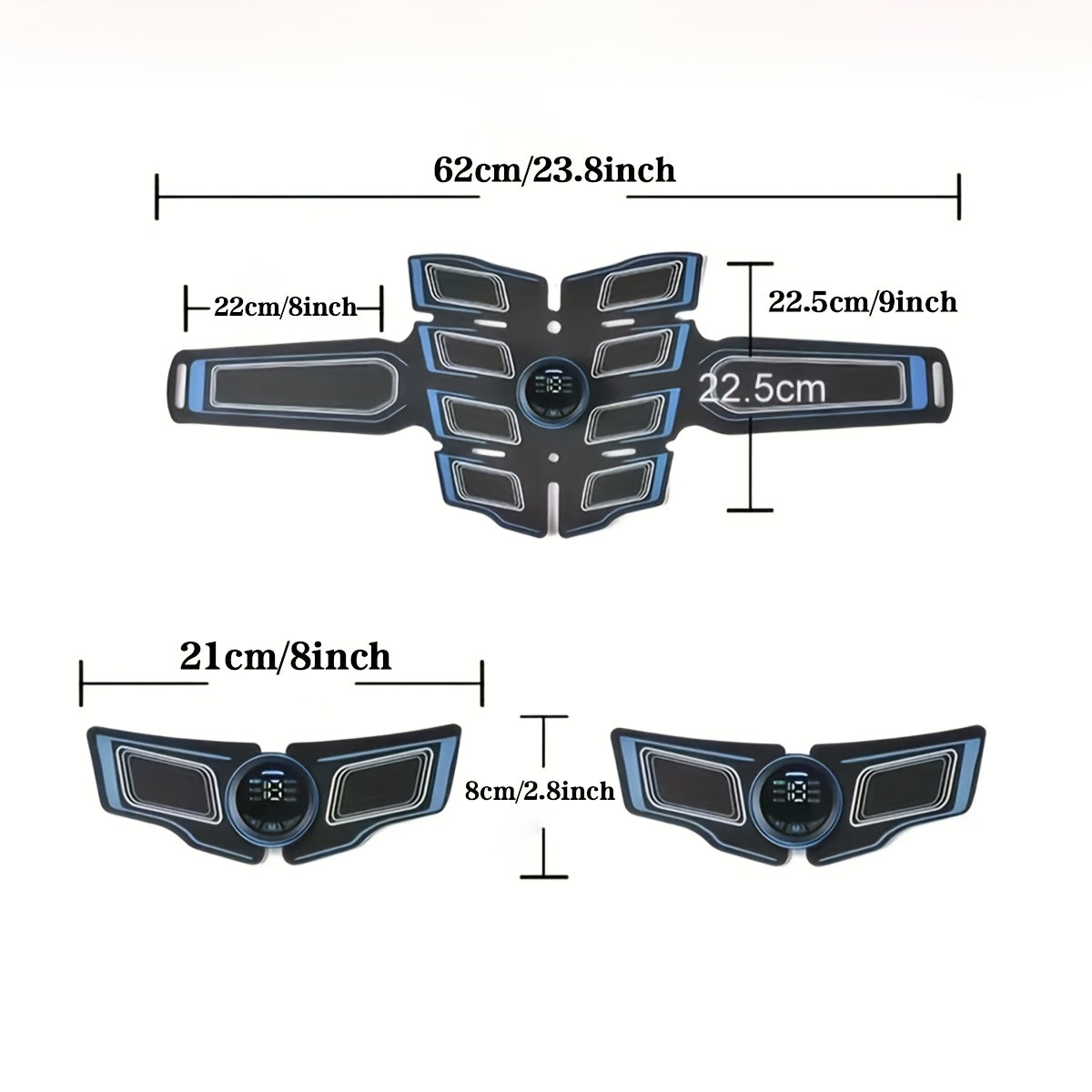 Rechargeable EMS Fitness Massage Belt - 6 Modes, 18 Levels