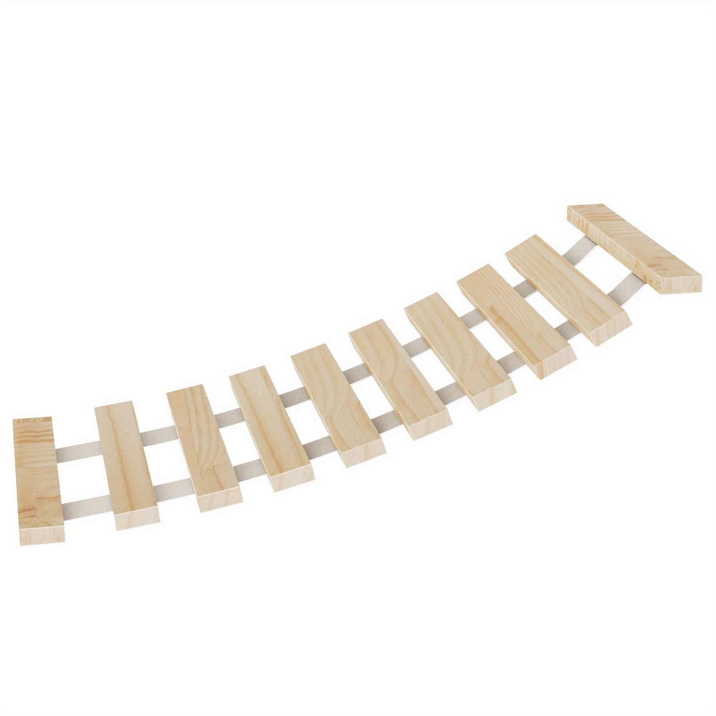 Natural Pine Cat Tree 9pcs Wall-Mounted Set with Condo