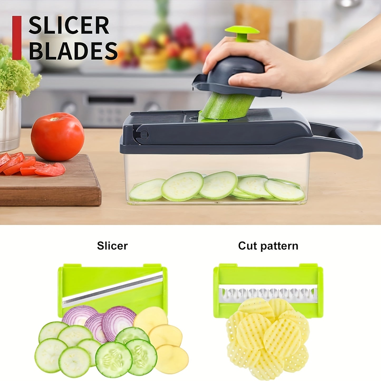 Veggie Chopper 15 In 1 Multi-Function Vegetable Slicer Dicer