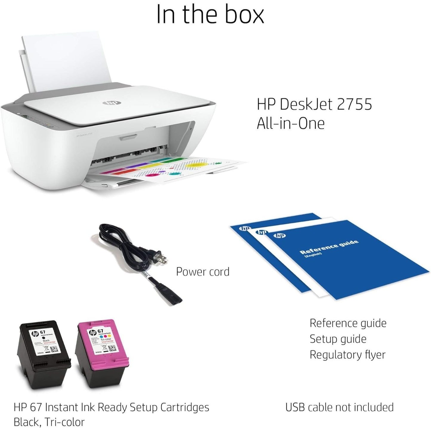 HP DeskJet 2755 All-in-One Wireless Printer Scanner Copier