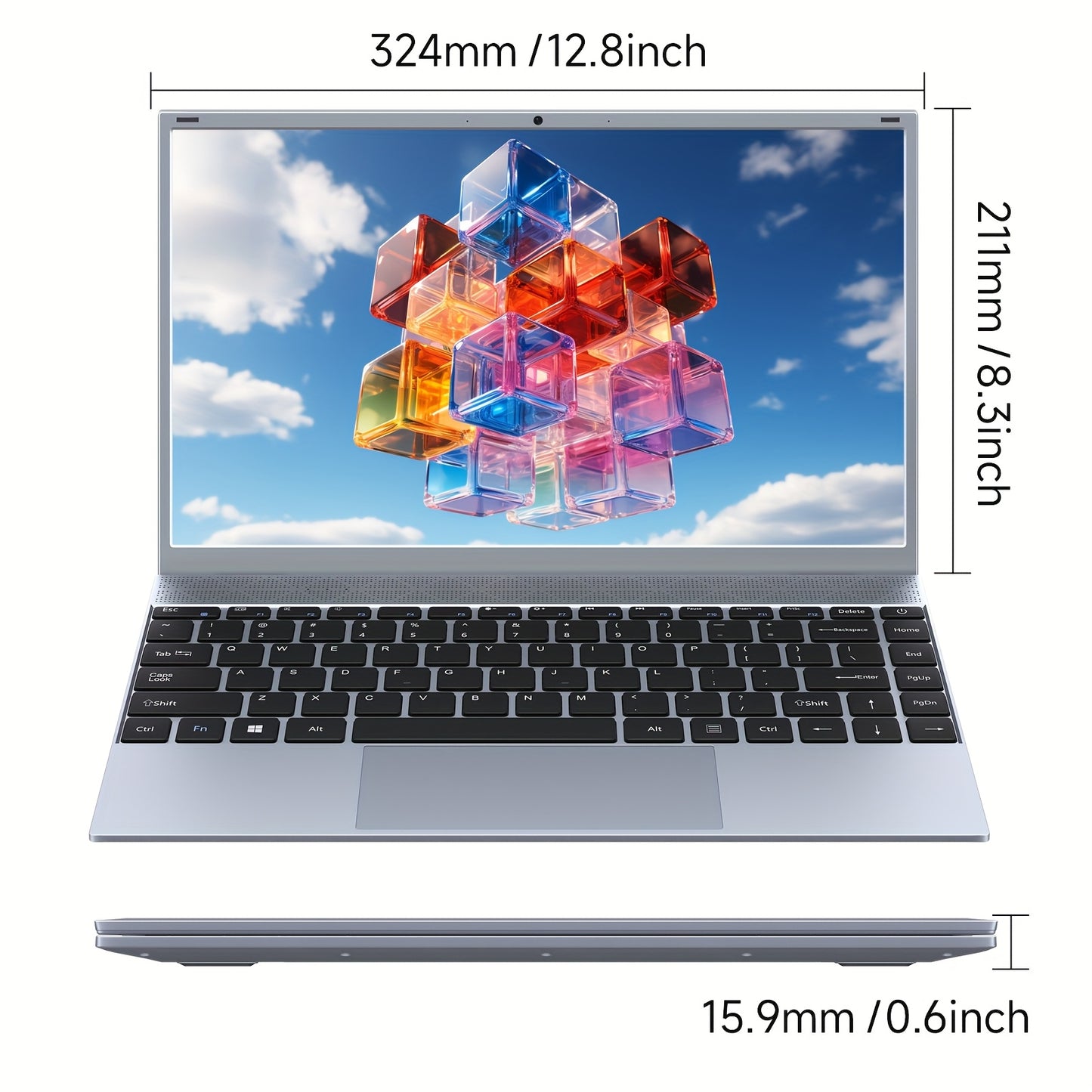 15.6-inch/14-inch Ultra-thin Business Office Laptop PC Convenient and Lightweight InchIntel Pentium J3710 Up to 2.64GHz 8GB RAM 256GB ROM