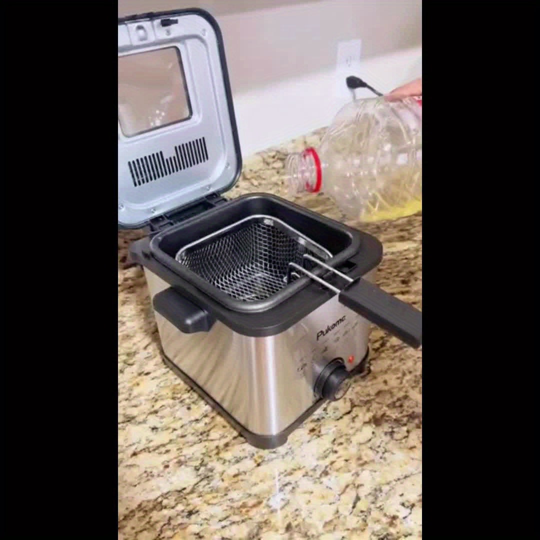 SUSTEAS Deep Fryer 1500W Electric Stainless Steel Design