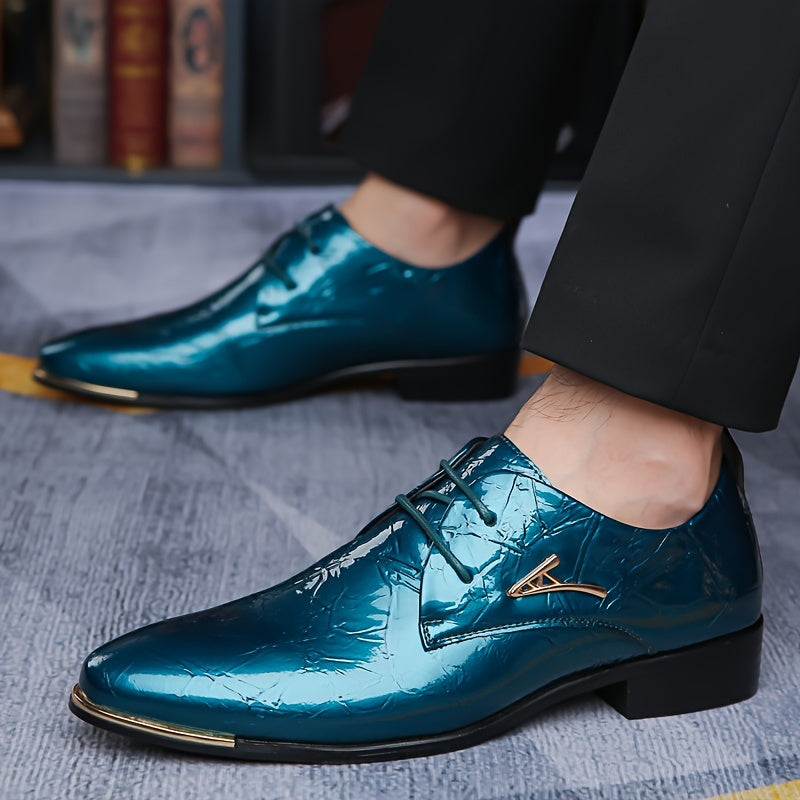 Stylish Men's Business Pointed Lace-up Non-slip Formal Shoes