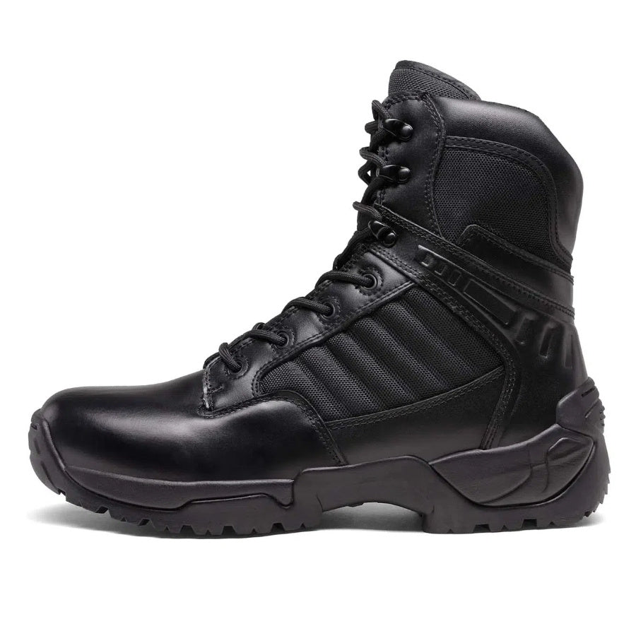 Men's Wide Tactical Work Boots Side Zipper Ankle Support