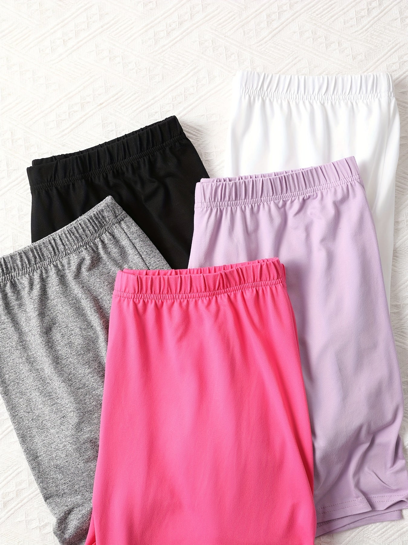 5pcs Women's Plus Casual Lounge Shorts Plus Size Home Wear