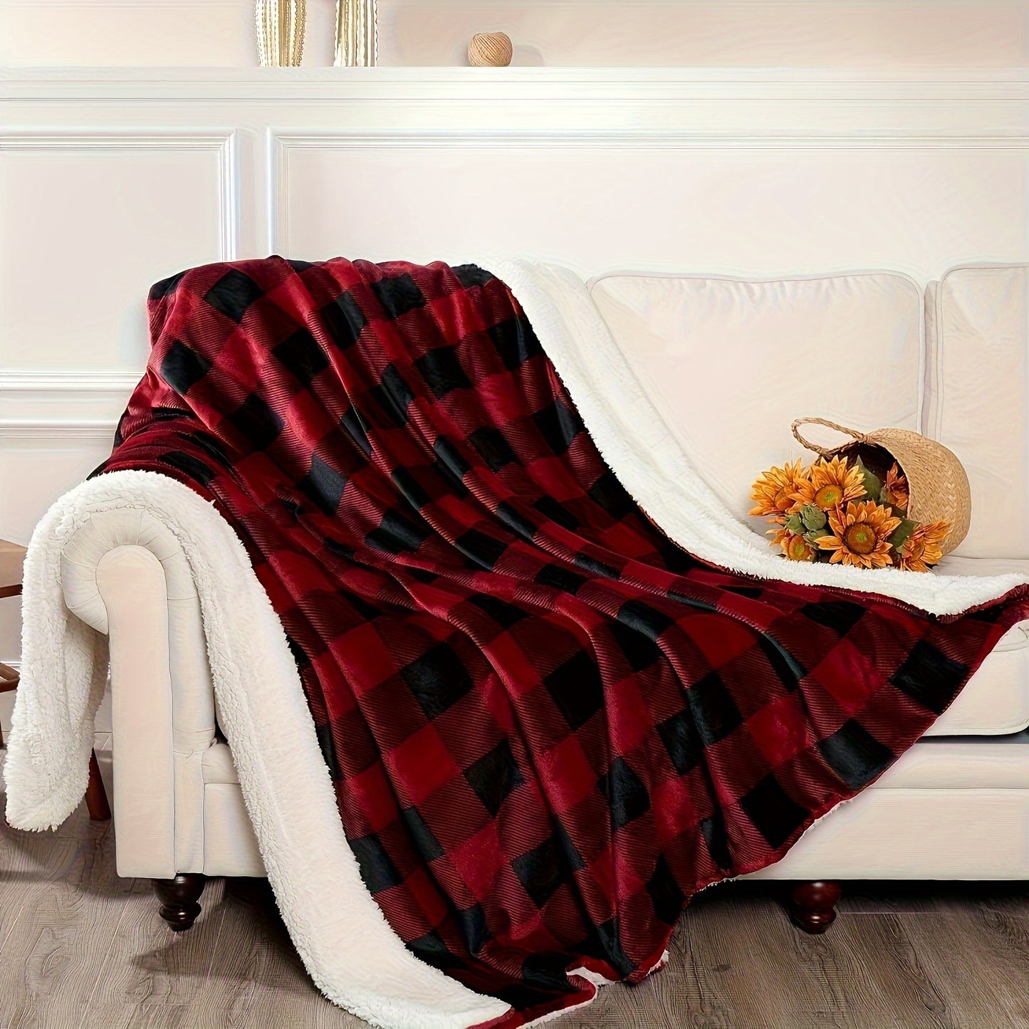 Plush Fleece Blanket For Winter Sherpa Throw Twin Size