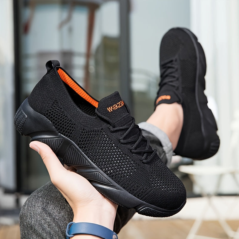 Men's Wide Athletic Shoes with Shock-Absorbing Soles
