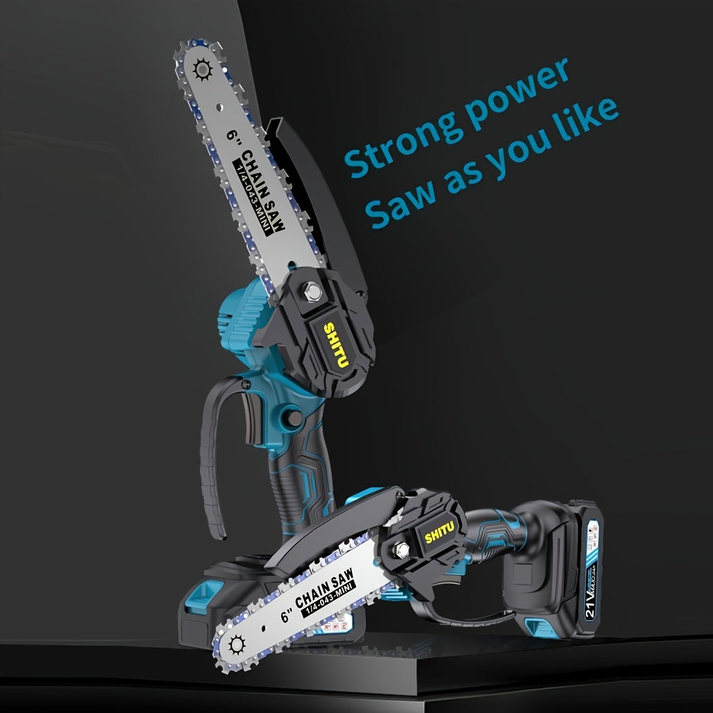 Mini Cordless Chainsaw Lightweight Portable Rechargeable Battery Safe Trimming for Tree Branches Courtyard Household Garden Gifts for Men
