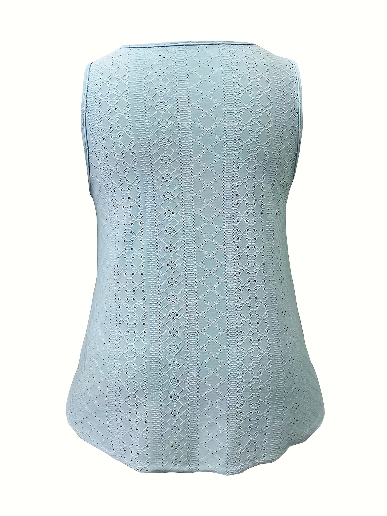 Women'S Solid Color Perforated Hollow Vest Casual Top