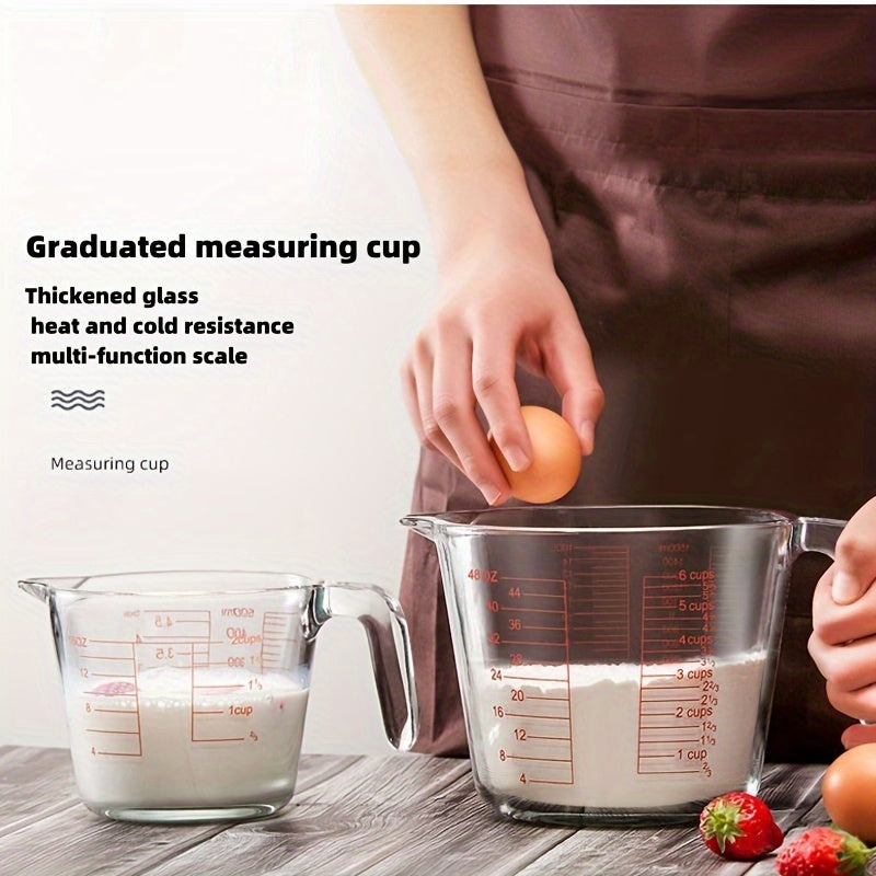 Tempered Glass Measuring Cup 1/3pcs Set with Handle