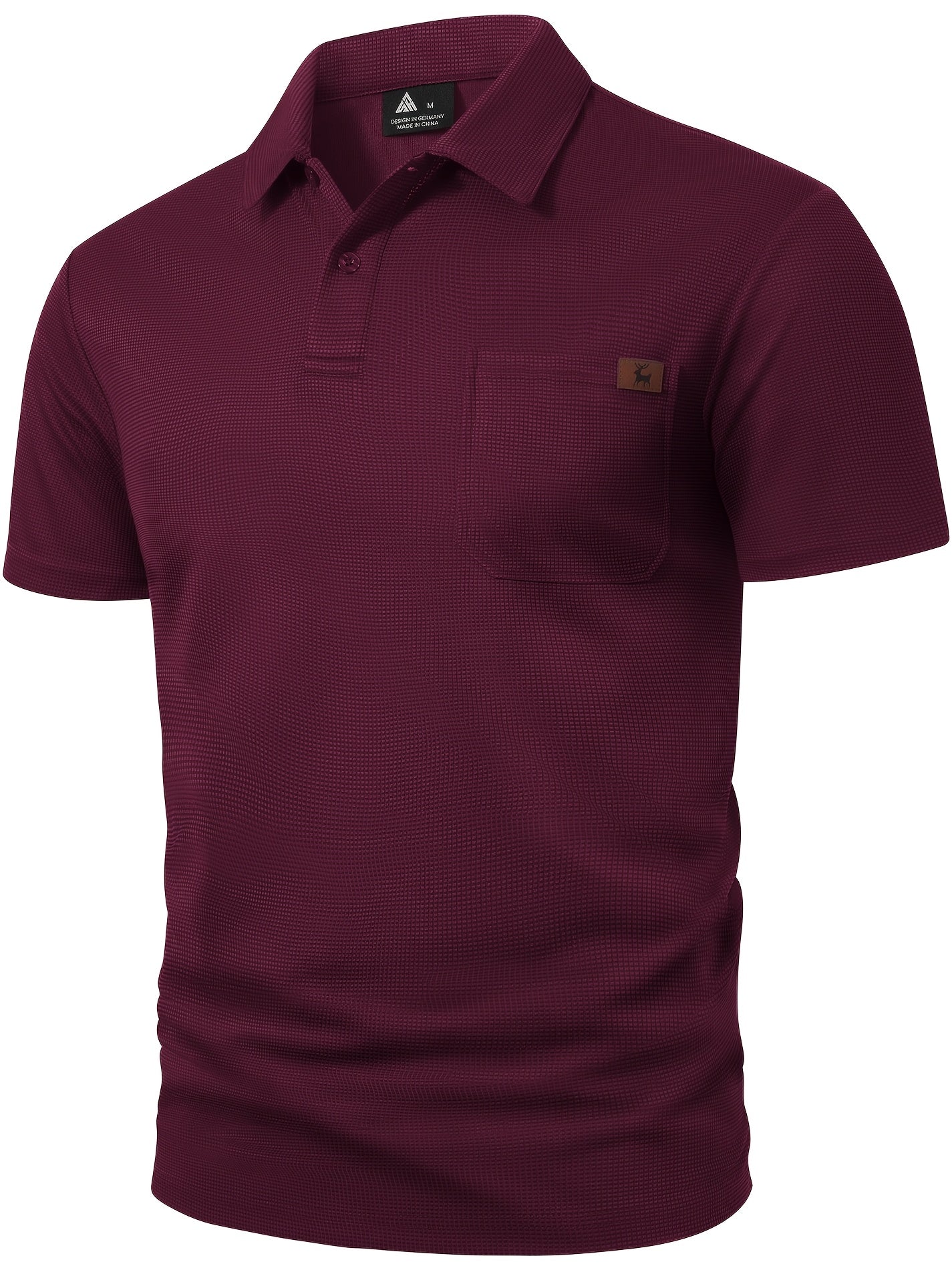 Men'S Casual Polo Shirt - Breathable Mesh Design, Short Sleeve