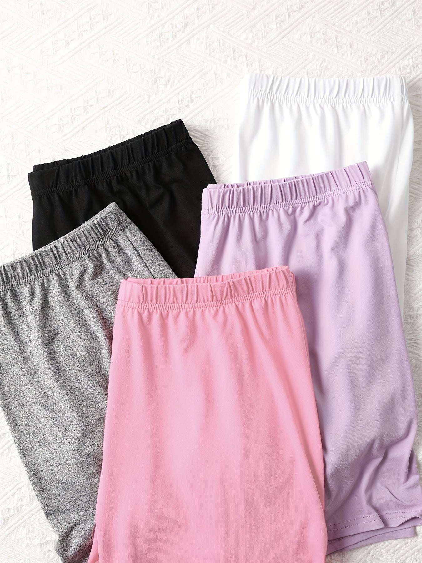5pcs Women's Plus Casual Lounge Shorts Plus Size Home Wear