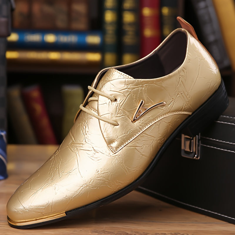 Stylish Men's Business Pointed Lace-up Non-slip Formal Shoes