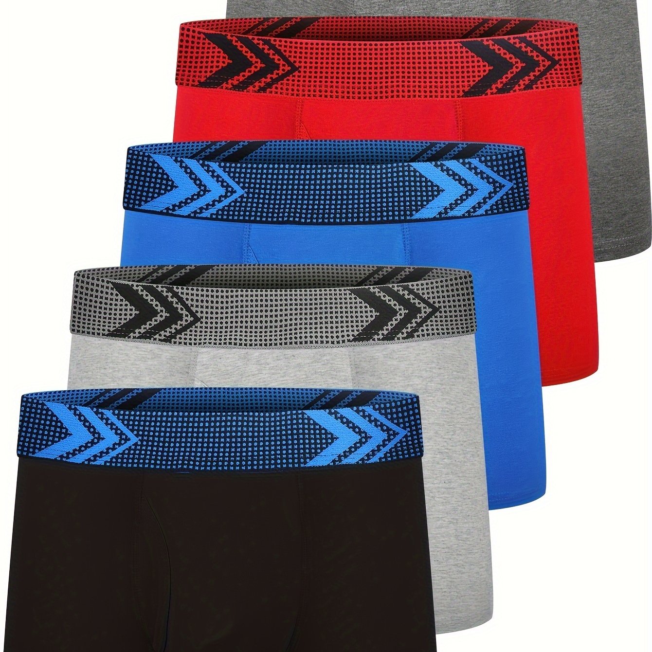 5pcs Cotton Boxer Breathable Boys' Briefs Comfort Fit