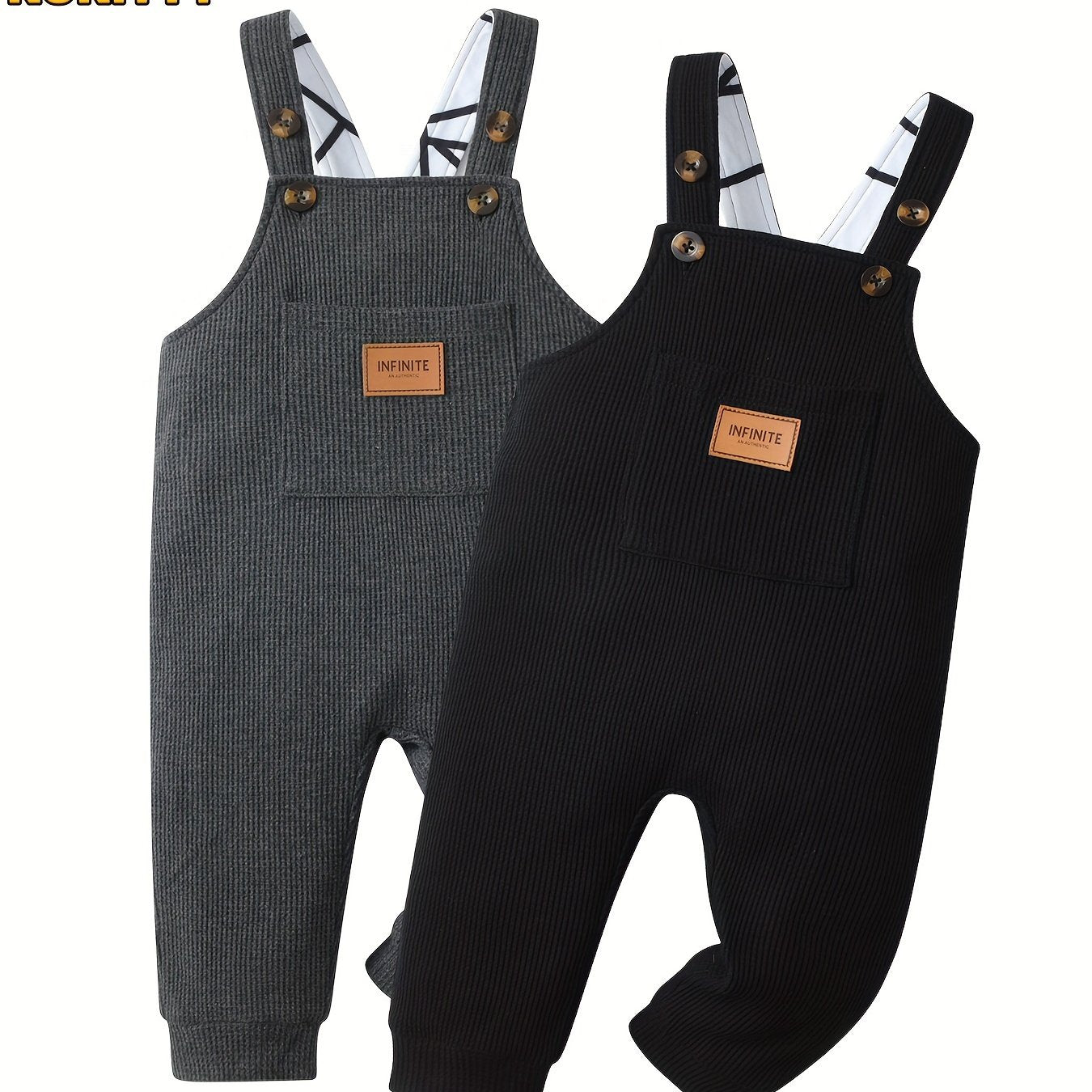 KuKitty 2Pcs Infant Baby Boy Overalls Clothes Jumpsuit