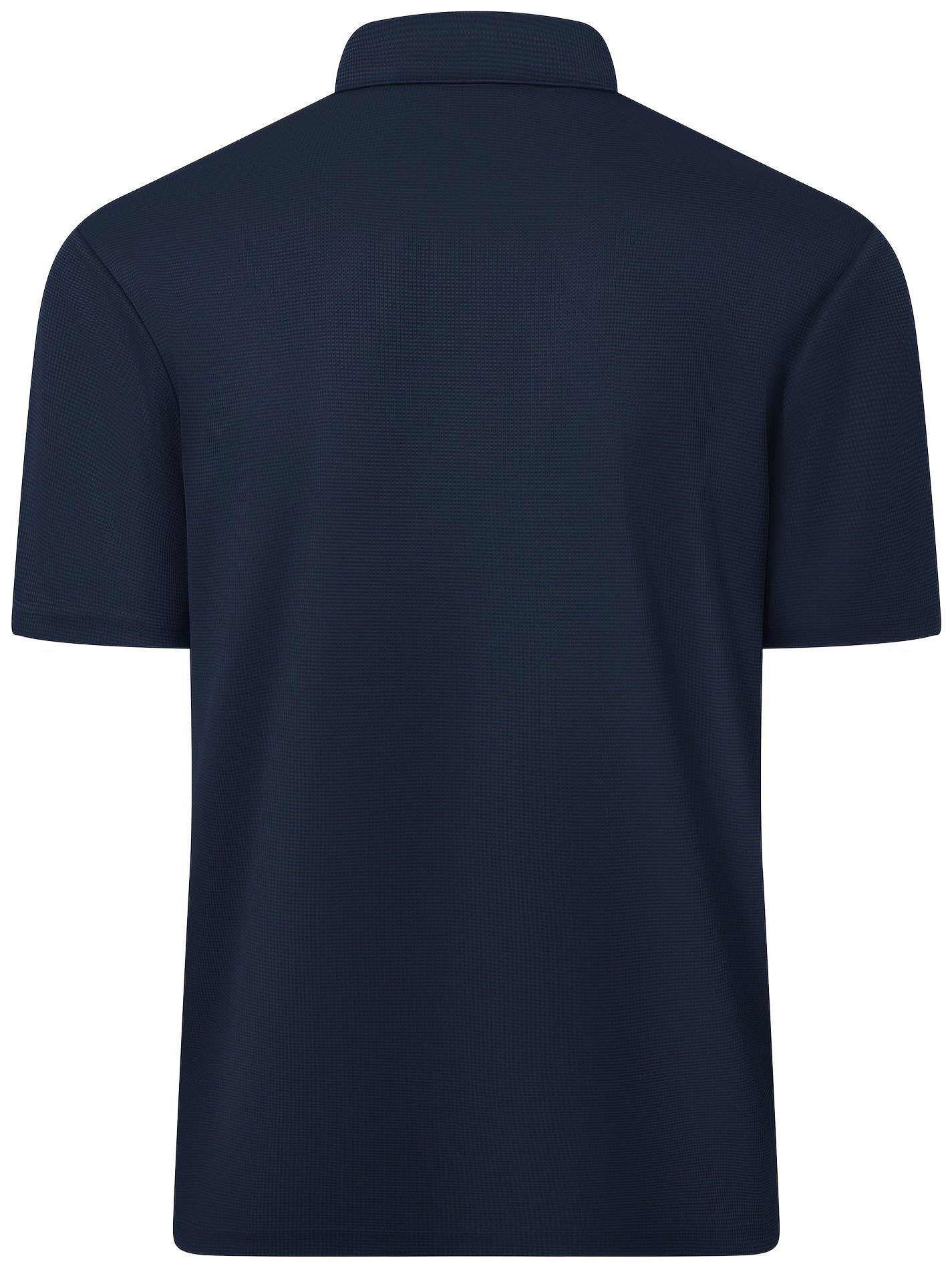 Men'S Casual Polo Shirt - Breathable Mesh Design, Short Sleeve