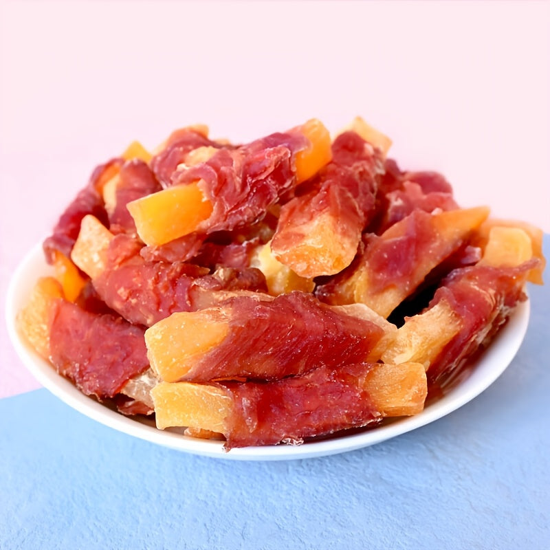 Sweet Potato and Chicken Wrapped Fries Dog Treats Balanced Nutrition for All Breeds and Sizes Dental Health Skinless Ingredient Dog Food