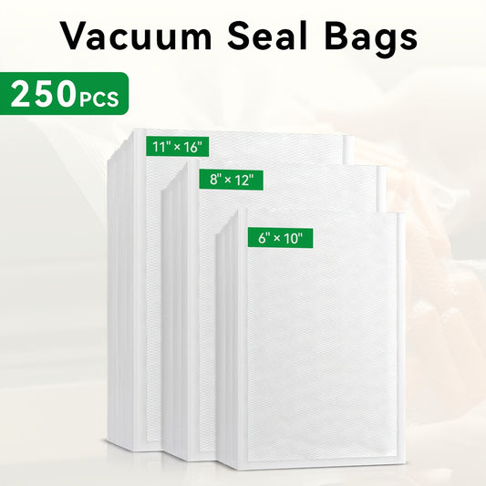 250pcs Combination Food Saver Vacuum Sealer Bags BPA-Free