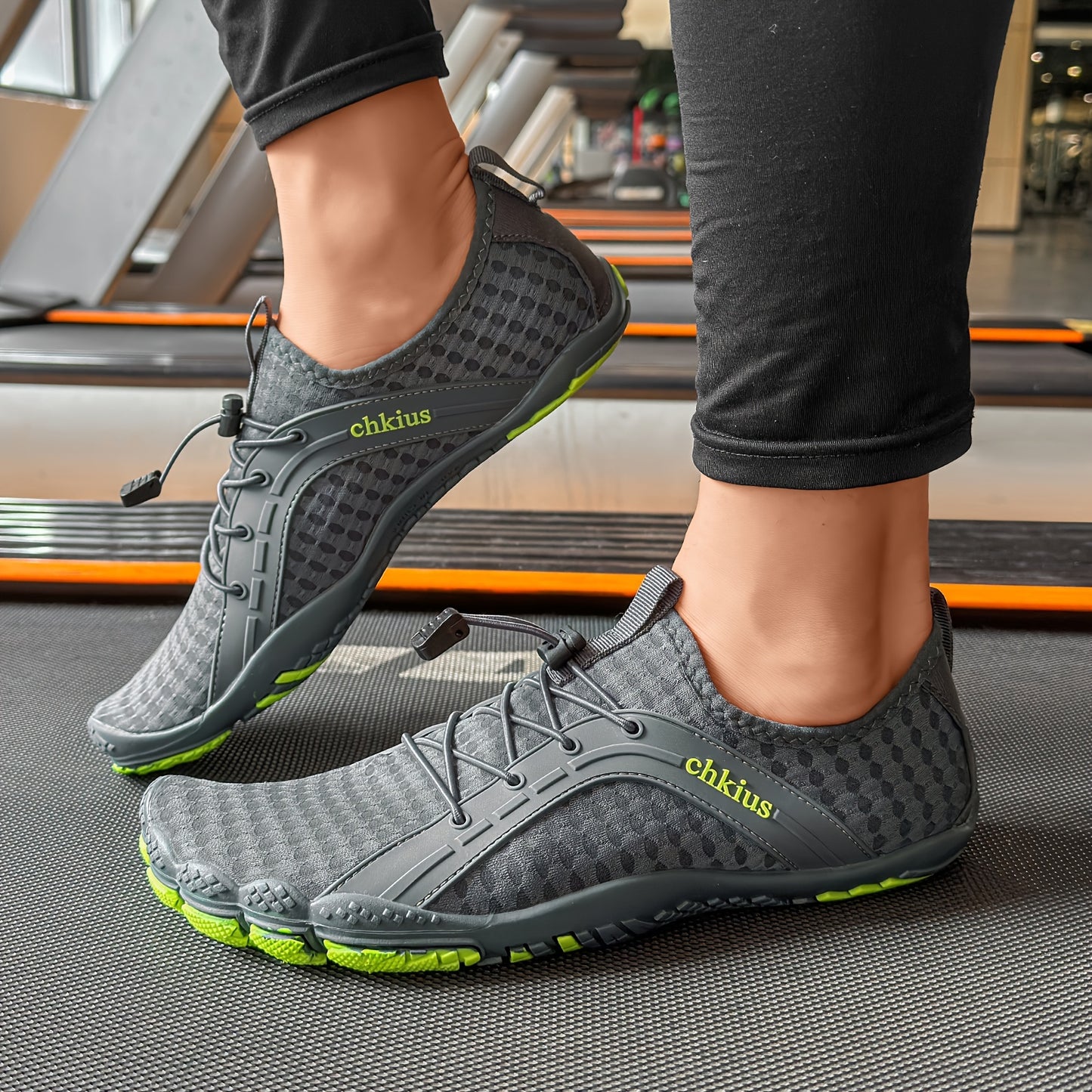 Lightweight Breathable Unisex Athletic Shoes Rubber Sole Casual Lace Up Outdoor Stream Trekking Yoga Footwear Striped Pattern Four Seasons