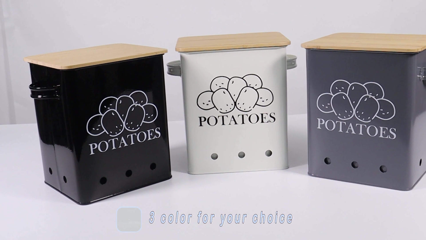 Large Kitchen Storage Canister - Aerated Tin with Lid