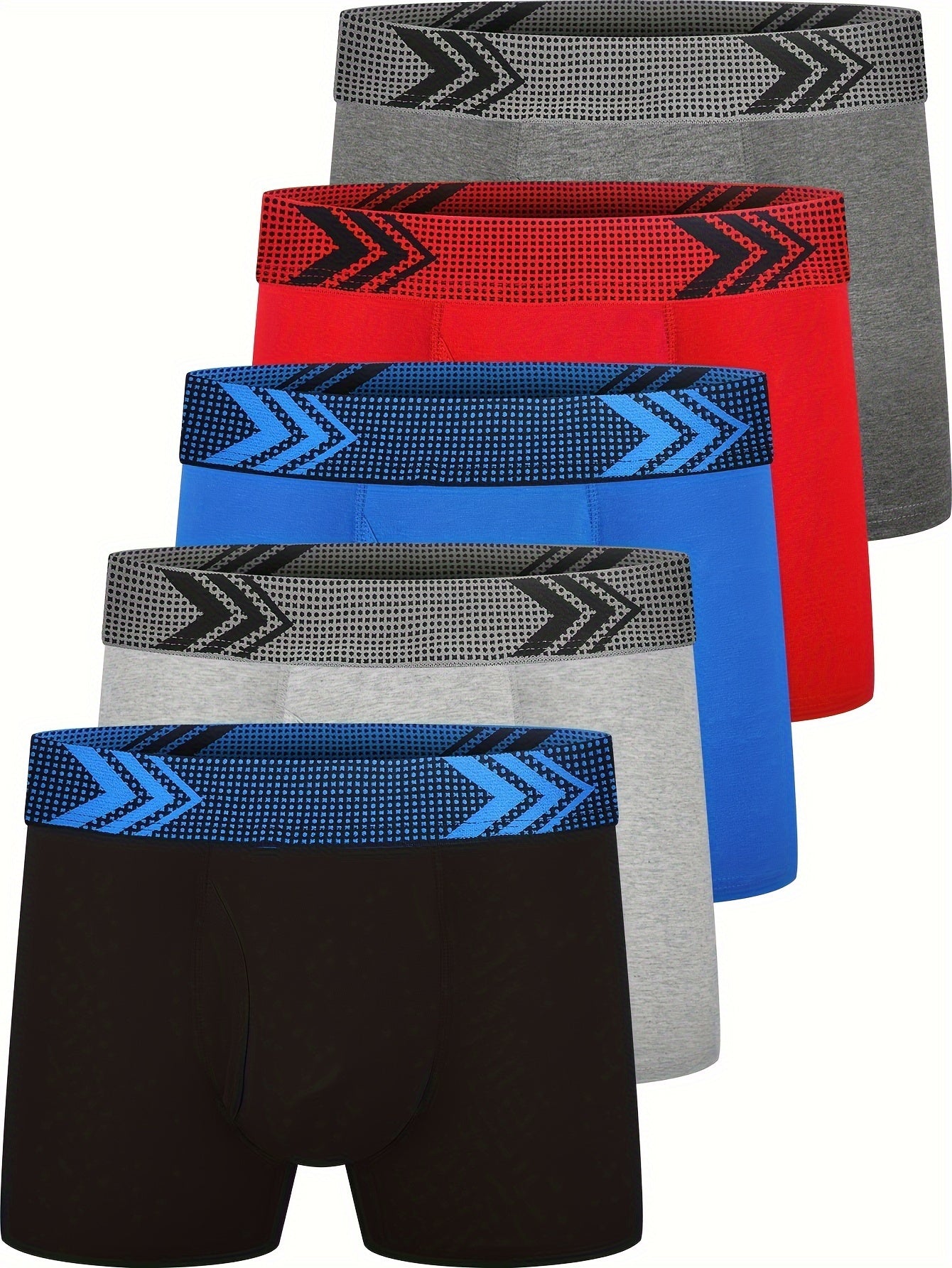 5pcs Cotton Boxer Breathable Boys' Briefs Comfort Fit