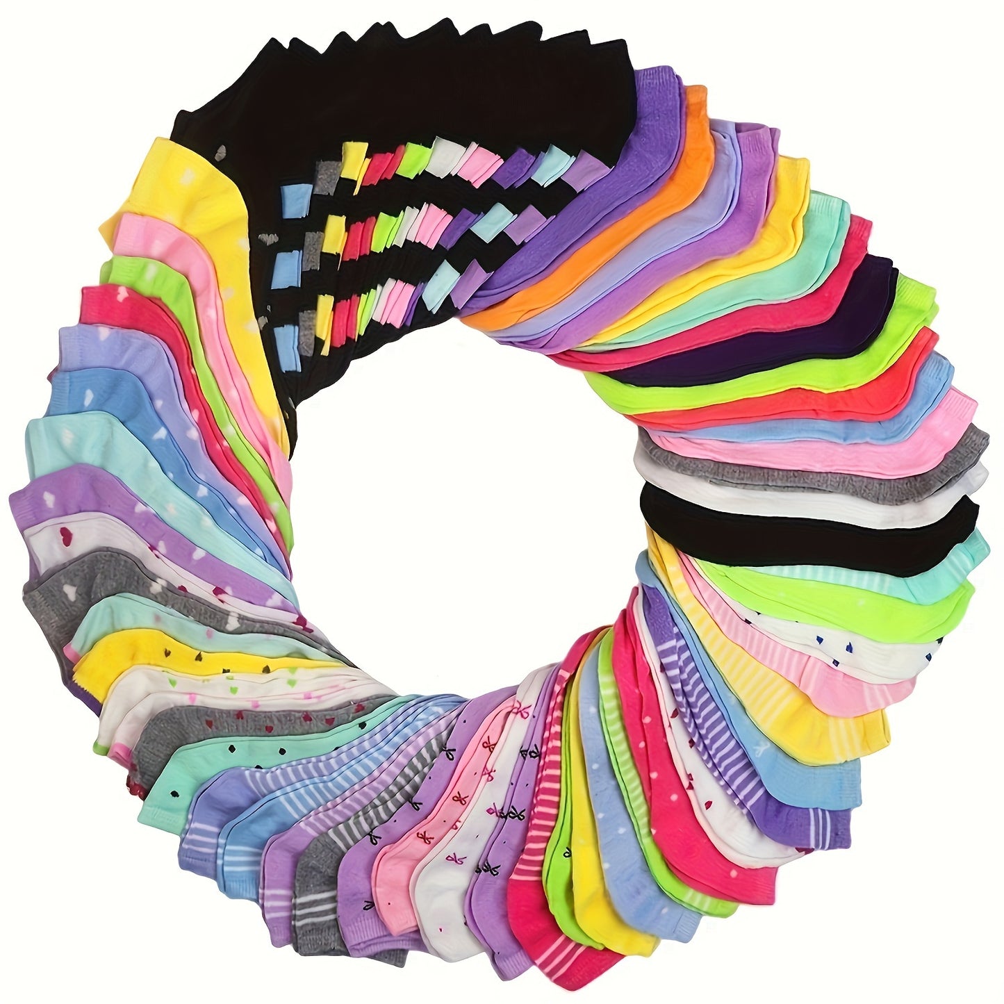 Candy Colored Socks 20 Pairs Casual Breathable Low-top Socks