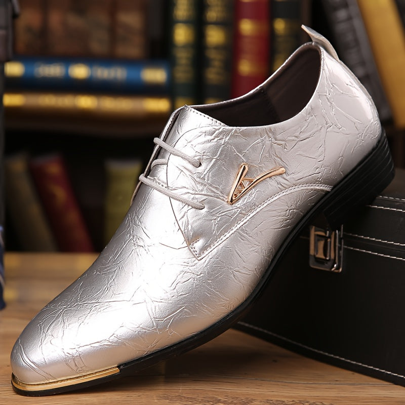 Stylish Men's Business Pointed Lace-up Non-slip Formal Shoes