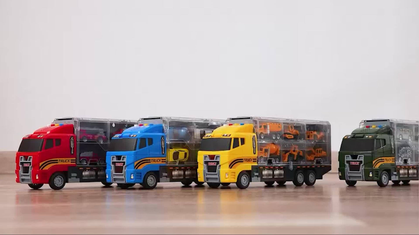 Construction Truck Toy Set With Play Mat For Kids Ages 3-6