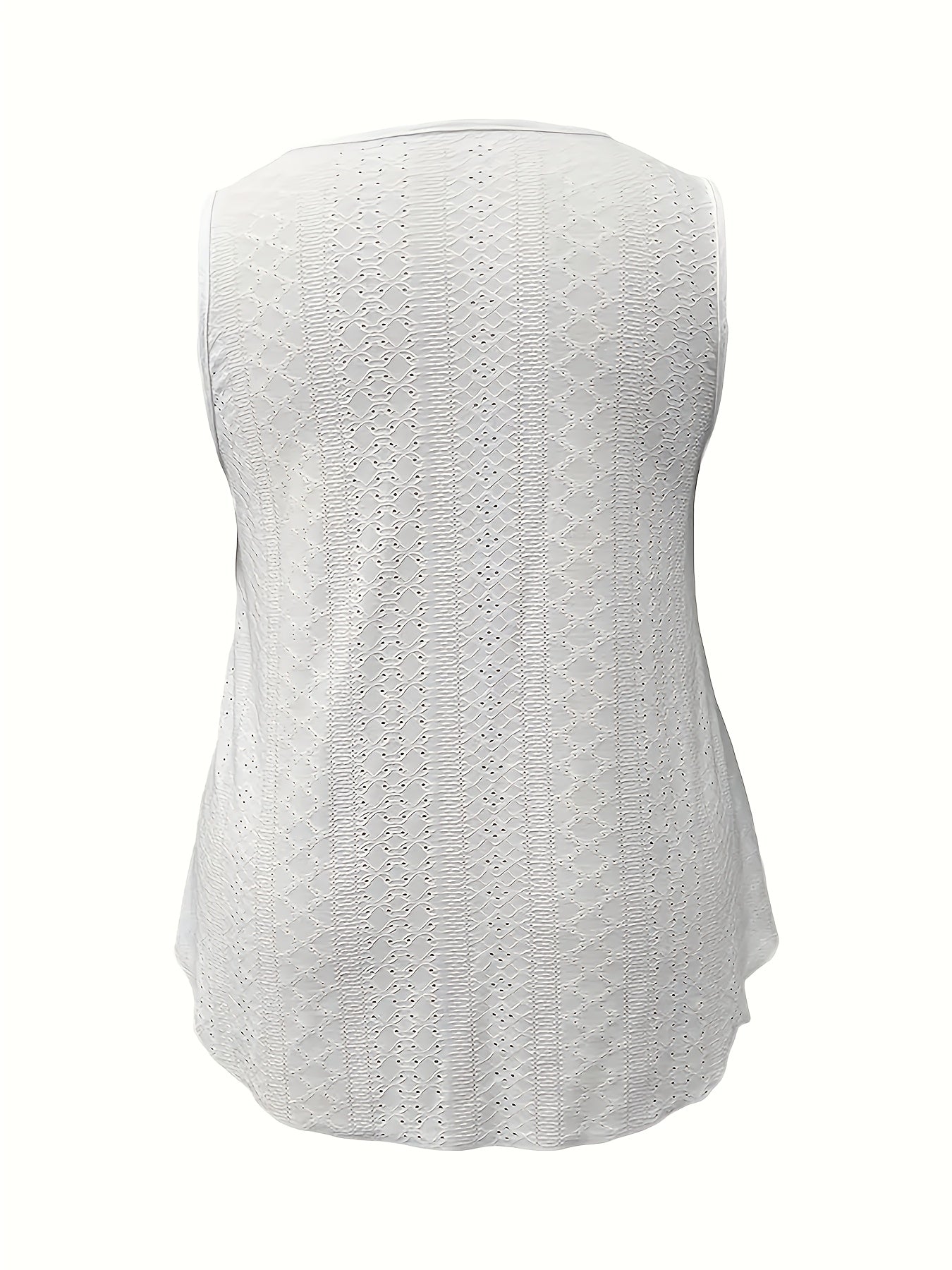 Women'S Solid Color Perforated Hollow Vest Casual Top