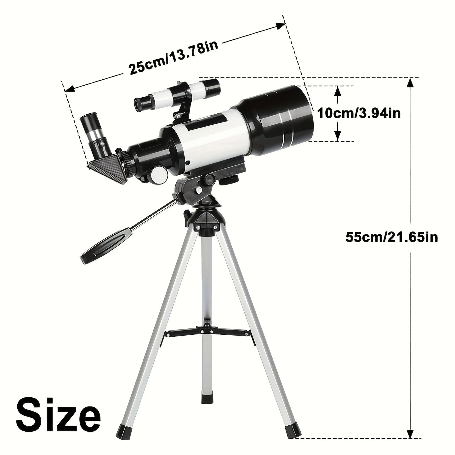 150x High Magnification Astronomical Telescope 70mm Aperture
