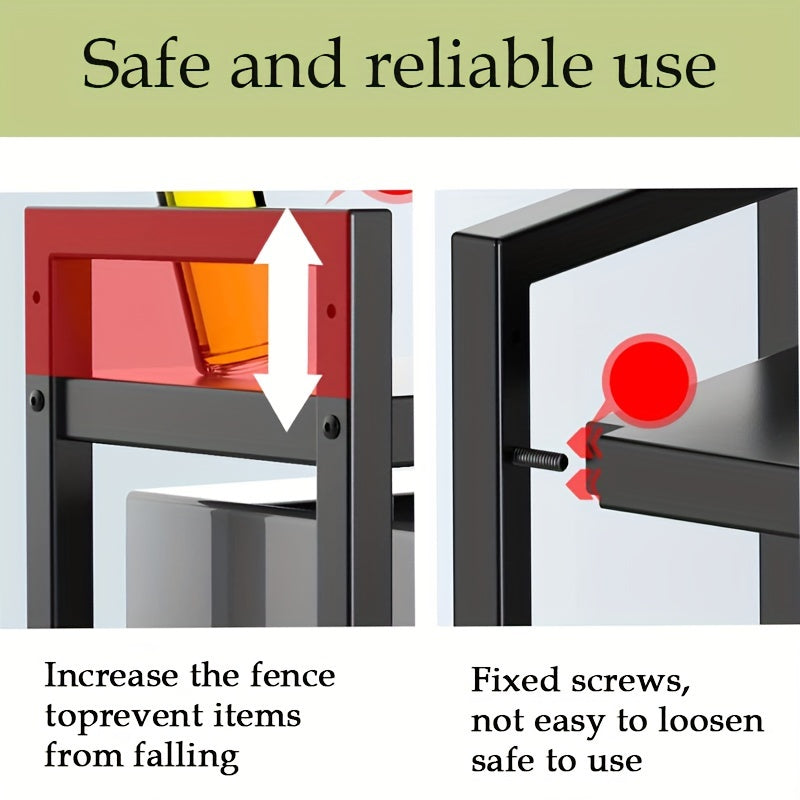 Extendable Microwave Oven Rack Adjustable Kitchen Shelf