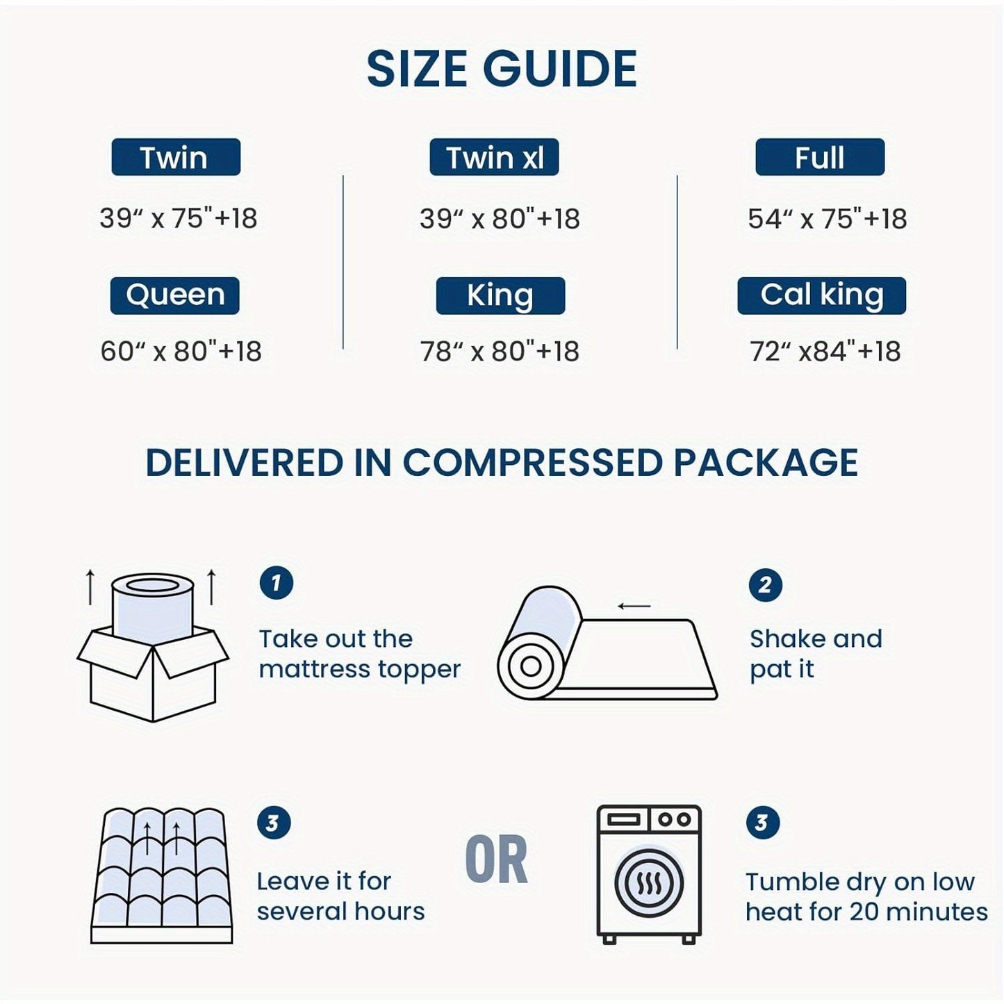 Extra Thick Fitted Mattress Topper Cooling Pad Cover