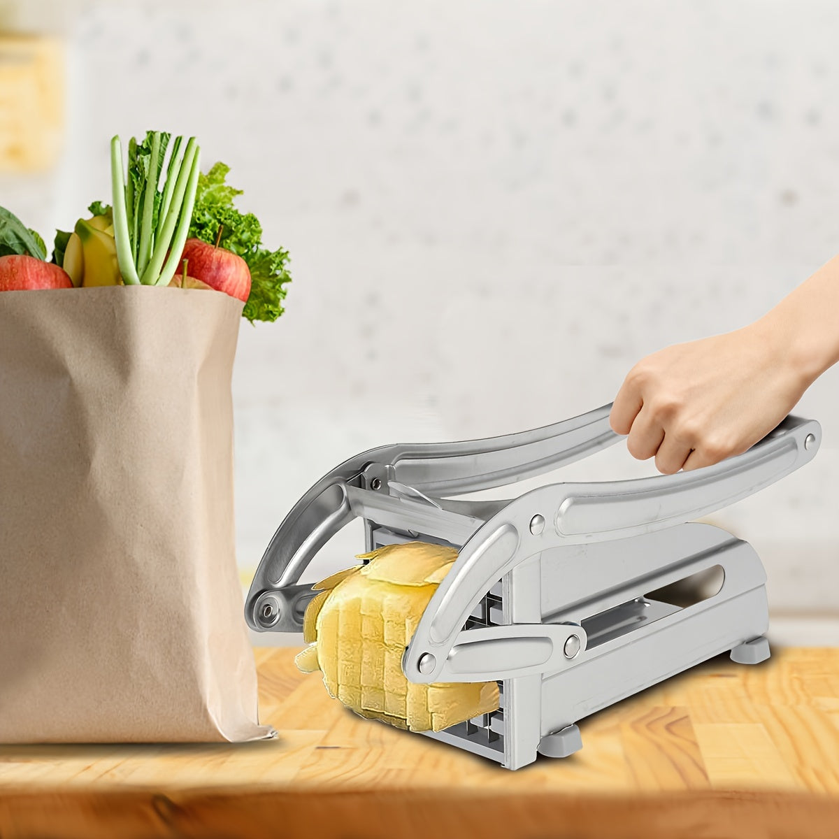 Stainless Steel French Fry Cutter Manual Vegetable Chopper
