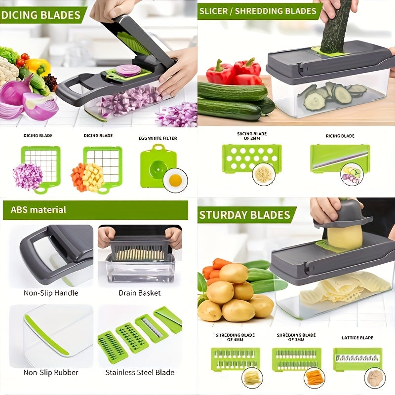 Veggie Chopper 15 In 1 Multi-Function Vegetable Slicer Dicer