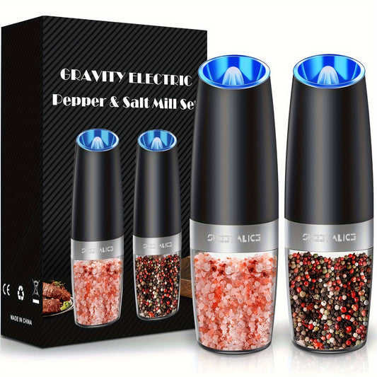 Electric Spice Mill 2 Pcs Stainless Steel Grinder Set