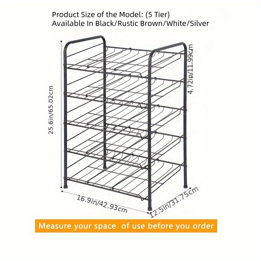 Large Capacity Metal Wire Can Holder With Adjustable Dividers