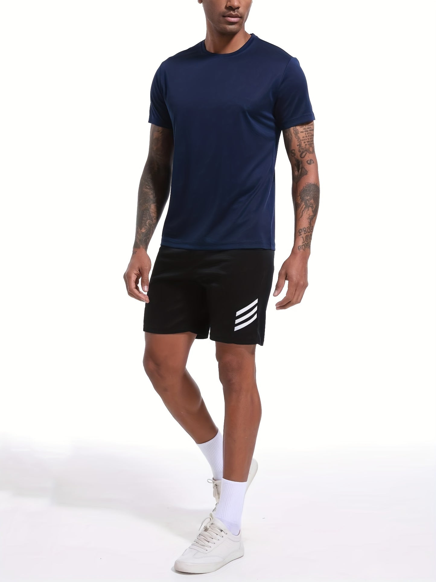 6 Pack Quick Dry Crew Neck Short Sleeve Workout Shirts