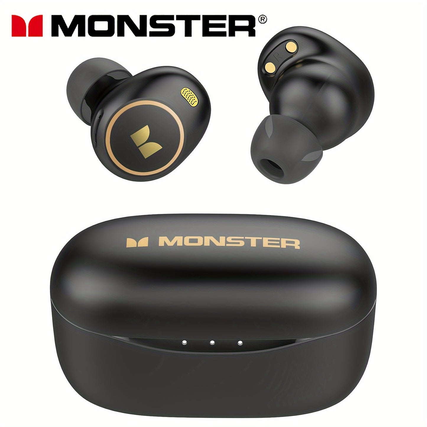 Noise Cancellation Monster Wireless Earbuds with Touch Control