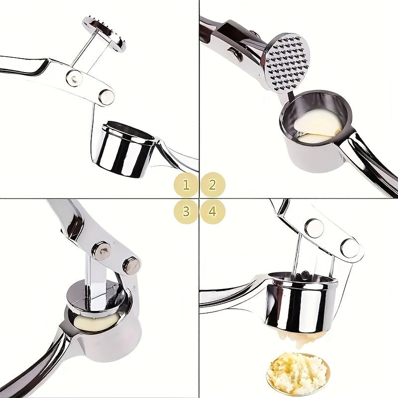 Stainless Steel Multi-functional Garlic Press and Grinder